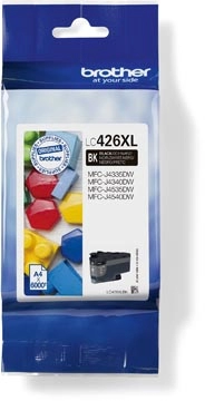 Een Brother inktcartridge, 6.000 pagina's, OEM LC-426XLBK, zwart koop je bij best4office