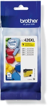 Een Brother inktcartridge, 5.000 pagina's, OEM LC-426XLY, geel koop je bij best4office