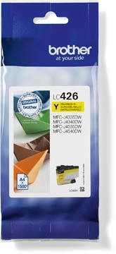 Een Brother inktcartridge, 1.500 pagina's, OEM LC-426Y, geel koop je bij best4office