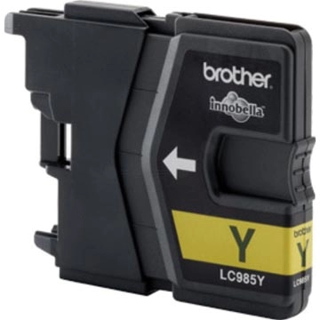 Een Brother inktcartridge, 260 pagina's, OEM LC-985Y, geel koop je bij best4office