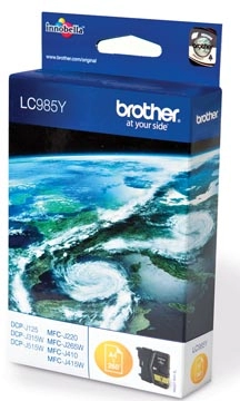 Een Brother inktcartridge, 260 pagina's, OEM LC-985Y, geel koop je bij best4office