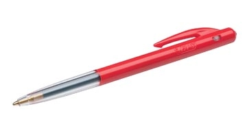 Een Bic balpen M10 Clic schrijfbreedte 0,4 mm, medium punt, rood koop je bij Muys Kantoor & Kado