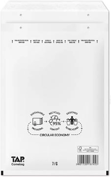 Een Comebag luchtkussenenveloppen, ft 230 x 340 mm, met stripsluiting, wit, doos van 100 stuks koop je bij Muys Kantoor & Kado