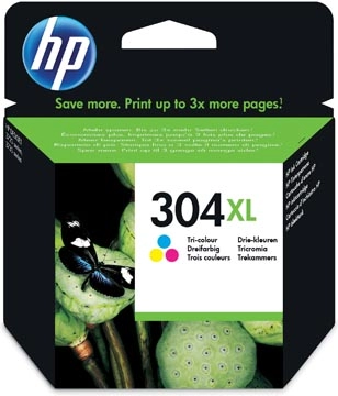 Een HP inktcartridge 304XL, 300 pagina's, OEM N9K07AE, 3 kleuren koop je bij best4office