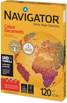 Een Navigator Colour Documents presentatiepapier ft A4, 120 g, pak van 250 vel koop je bij best4office