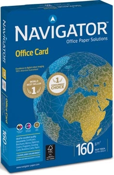 Een Navigator Office Card presentatiepapier ft A4, 160 g, pak van 250 vel koop je bij best4office