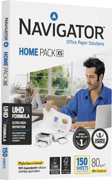 Een Navigator Home Pack XS printpapier ft A4,80 g, pak van 150 vel koop je bij best4office