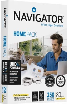 Een Navigator Home Pack printpapier ft A4,80 g, pak van 250 vel koop je bij best4office