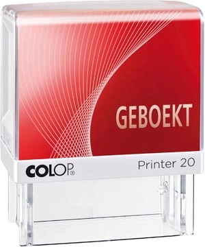 Een Colop formulestempel Printer tekst: GEBOEKT koop je bij best4office