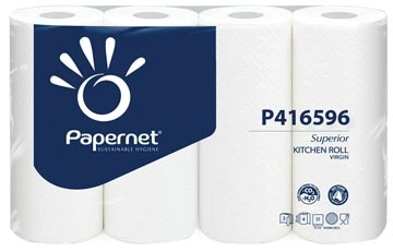 Een Papernet keukenrol Superior, 3-laags, 51 vellen, pak van 4 rollen koop je bij Muys Kantoor & Kado