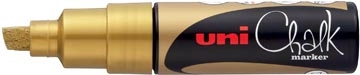 Een Uni-ball krijtmarker goud, beitelvormige punt 8 mm koop je bij Muys Kantoor & Kado