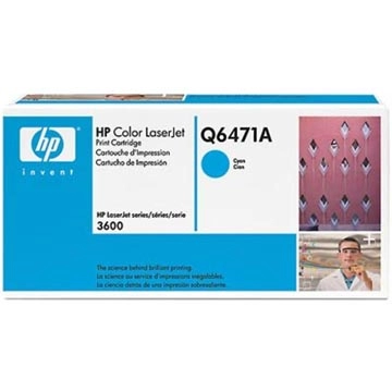 Een HP toner 502A, 4 000 pagina's, OEM Q6471A, cyaan koop je bij Muys Kantoor & Kado