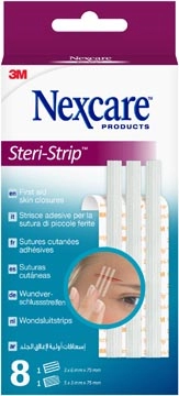 Een 3M Nexcare wondsluitstrips, geassorteerde afmetingen, pak van 8 stuks koop je bij Muys Kantoor & Kado