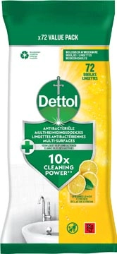 Een Dettol reinigingsdoekjes citrus, pak van 72 stuks koop je bij best4office