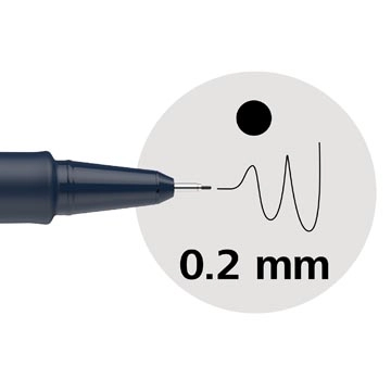 Een Schneider fineliner Pictus, etui van 3 stuks, zwart koop je bij Muys Kantoor & Kado