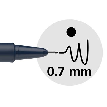 Een Schneider fineliner Pictus, etui van 3 stuks, zwart koop je bij Muys Kantoor & Kado