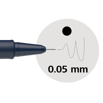 Een Schneider fineliner Pictus, etui van 8 stuks, zwart koop je bij Muys Kantoor & Kado