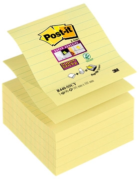 Een Post-it Super Sticky Z-notes, 90 vel, ft 101 x 101 mm, gelijnd koop je bij Muys Kantoor & Kado