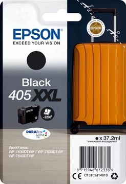 Een Epson inktcartridge 405XXL, 2.200 pagina's, OEM C13T02J14010, zwart koop je bij Muys Kantoor & Kado