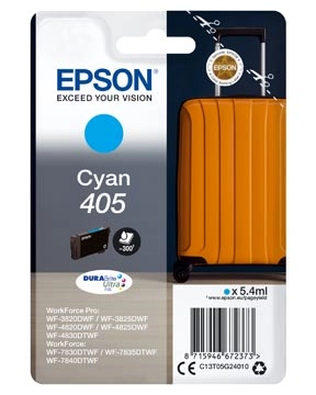 Een Epson inktcartridge 405, 300 pagina's, OEM C13T05G24010, cyaan koop je bij best4office