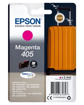 Een Epson inktcartridge 405, 300 pagina's, OEM C13T05G34010, magenta koop je bij best4office