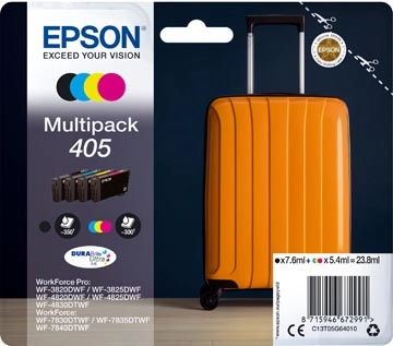 Een Epson inktcartridge 405, 300 - 350 pagina's, OEM C13T05G64010, 4 kleuren koop je bij best4office