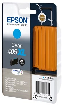 Een Epson inktcartridge 405XL, 1.100 pagina's, OEM C13T05H24010, cyaan koop je bij best4office