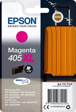 Een Epson inktcartridge 405XL, 1.100 pagina's, OEM C13T05H34010, magenta koop je bij Muys Kantoor & Kado