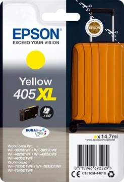 Een Epson inktcartridge 405XL, 1.100 pagina's, OEM C13T05H44010, geel koop je bij Muys Kantoor & Kado