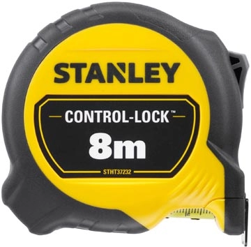 Een Stanley rolmeter Control-Lock 8 m x 25 mm koop je bij Muys Kantoor & Kado