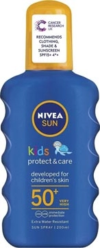 Een Nivea Sun zonnebrandcrème Kids SPF 50+, spray van 200 ml koop je bij Muys Kantoor & Kado