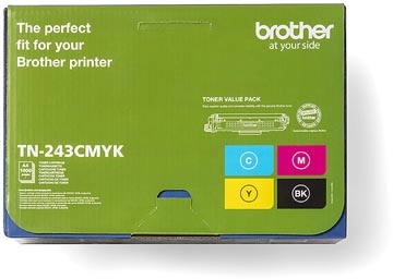 Een Brother toner, 1.000 pagina's, OEM TN-243CMYK, 4 kleuren koop je bij best4office