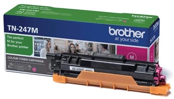 Een Brother toner, 2.300 pagina's, OEM TN-247M, magenta koop je bij best4office