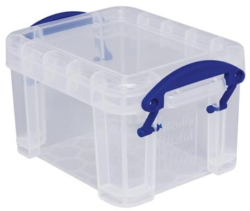 Een Really Useful Box 0,14 liter, transparant koop je bij best4office