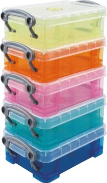 Een Really Useful Boxes Opbergdoos set van 5 x 0.2 liter assorti kleuren koop je bij best4office