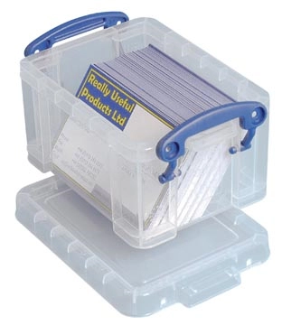 Een Really Useful Box visitekaarthouder 0,3 liter, transparant koop je bij best4office