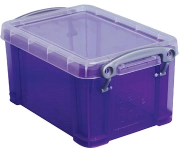 Een Really Useful Box 0,7 liter, transparant paars koop je bij best4office