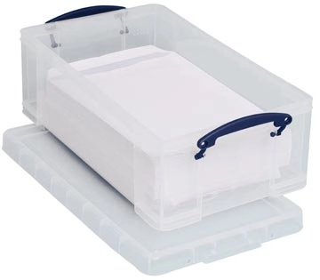 Een Really Useful Box opbergdoos 12 liter, transparant koop je bij best4office