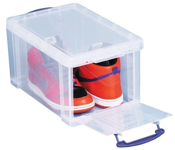 Een Really Useful Box opbergdoos 14 liter met opening aan de voorkant, transparant koop je bij best4office