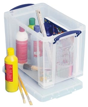 Een Really Useful Box opbergdoos 19 liter hangmappenkoffer, transparant koop je bij best4office