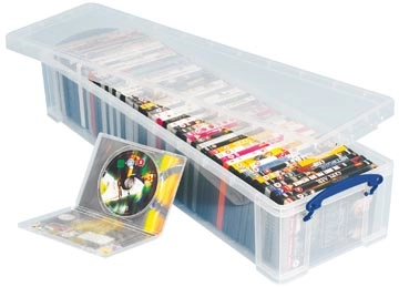 Een Really Useful Box opbergdoos 22 liter met 2 dividers, transparant koop je bij best4office