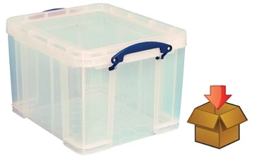 Een Really Useful Box 35 liter, transparant, per stuk verpakt in karton koop je bij best4office