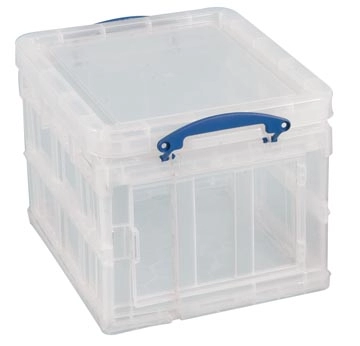 Een Really Useful Box opbergdoos 35 liter opvouwbaar, transparant koop je bij best4office