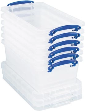 Een Really Useful Box opbergdoos 5,5 l, nestbaar, transparant koop je bij best4office