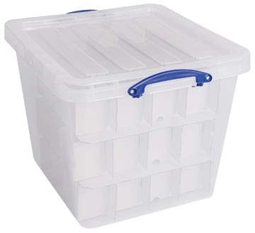 Een Really Useful Box opbergdoos, 60 l, met inzetbakje, transparant koop je bij best4office