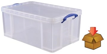 Een Really Useful Box 64 liter, transparant, per stuk verpakt in karton koop je bij best4office