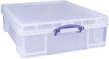 Een Really Useful Box 70 liter, transparant, per stuk verpakt in karton koop je bij best4office