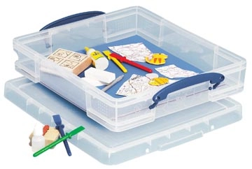 Een Really Useful Box opbergdoos 7 liter met divider, transparant koop je bij best4office