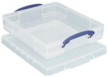 Een Really Useful Box opbergdoos 7 liter met divider, transparant koop je bij best4office