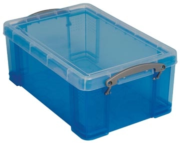 Een Really Useful Box opbergdoos 9 liter, transparant blauw koop je bij best4office